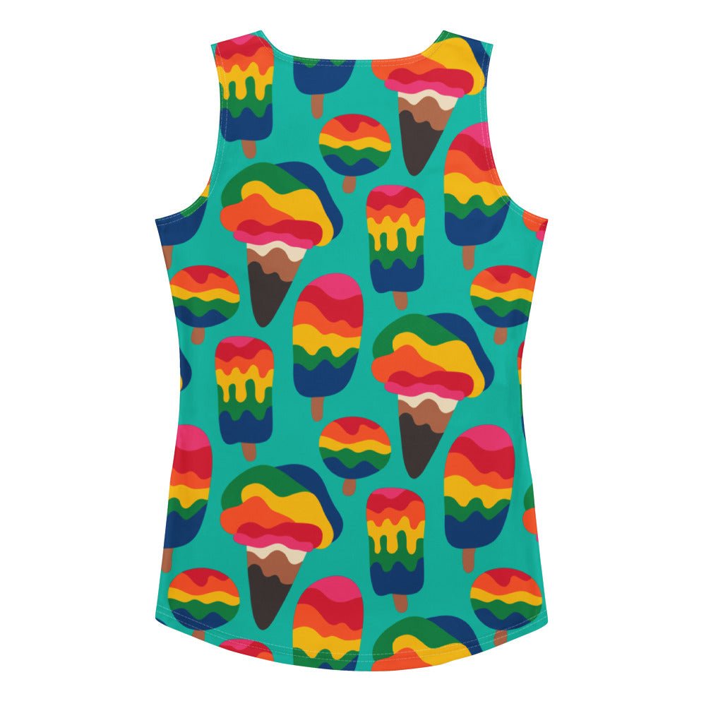 Tank top - MANIC ICE mint - Bold ice cream print