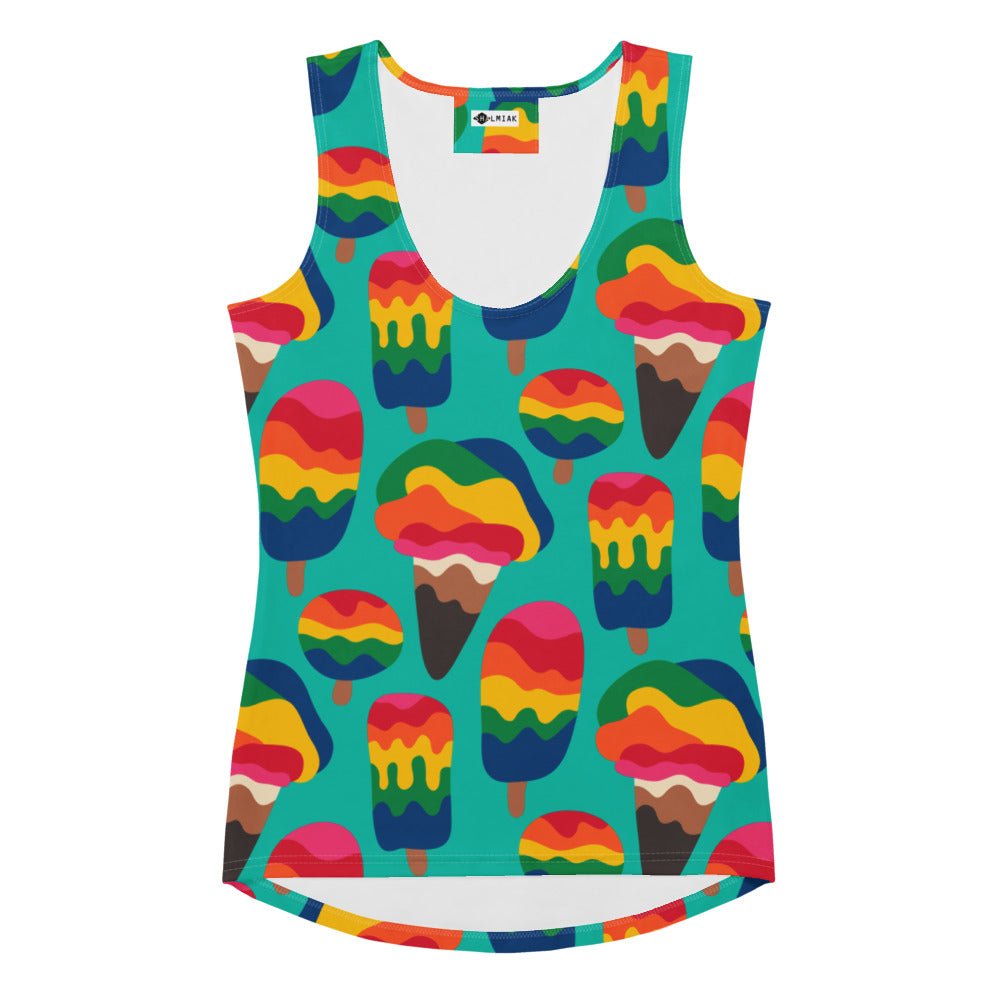 Tank top - MANIC ICE mint - Bold ice cream print XL