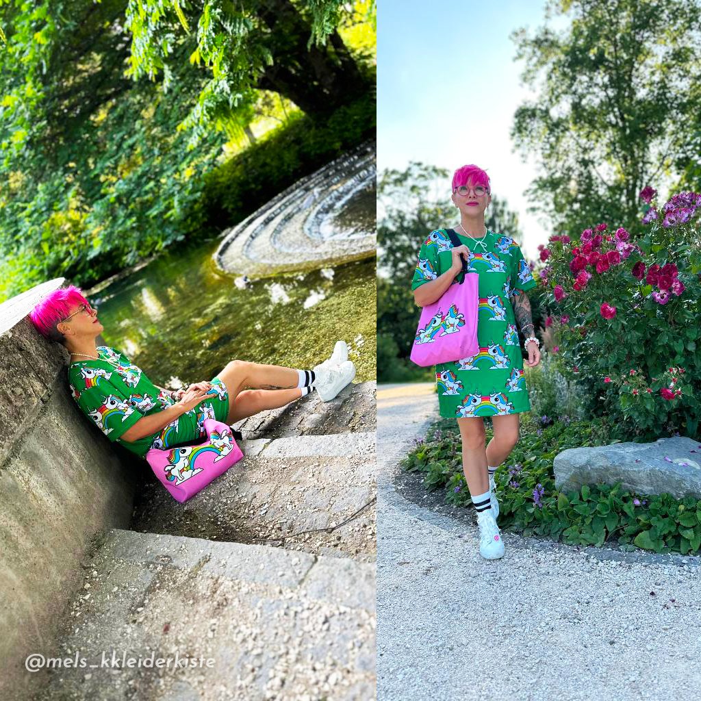 UNIQUE green - T-Shirt Dress | SHALMIAK