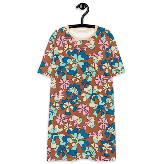 T-Shirt Dress - MISS PENNY blue brown