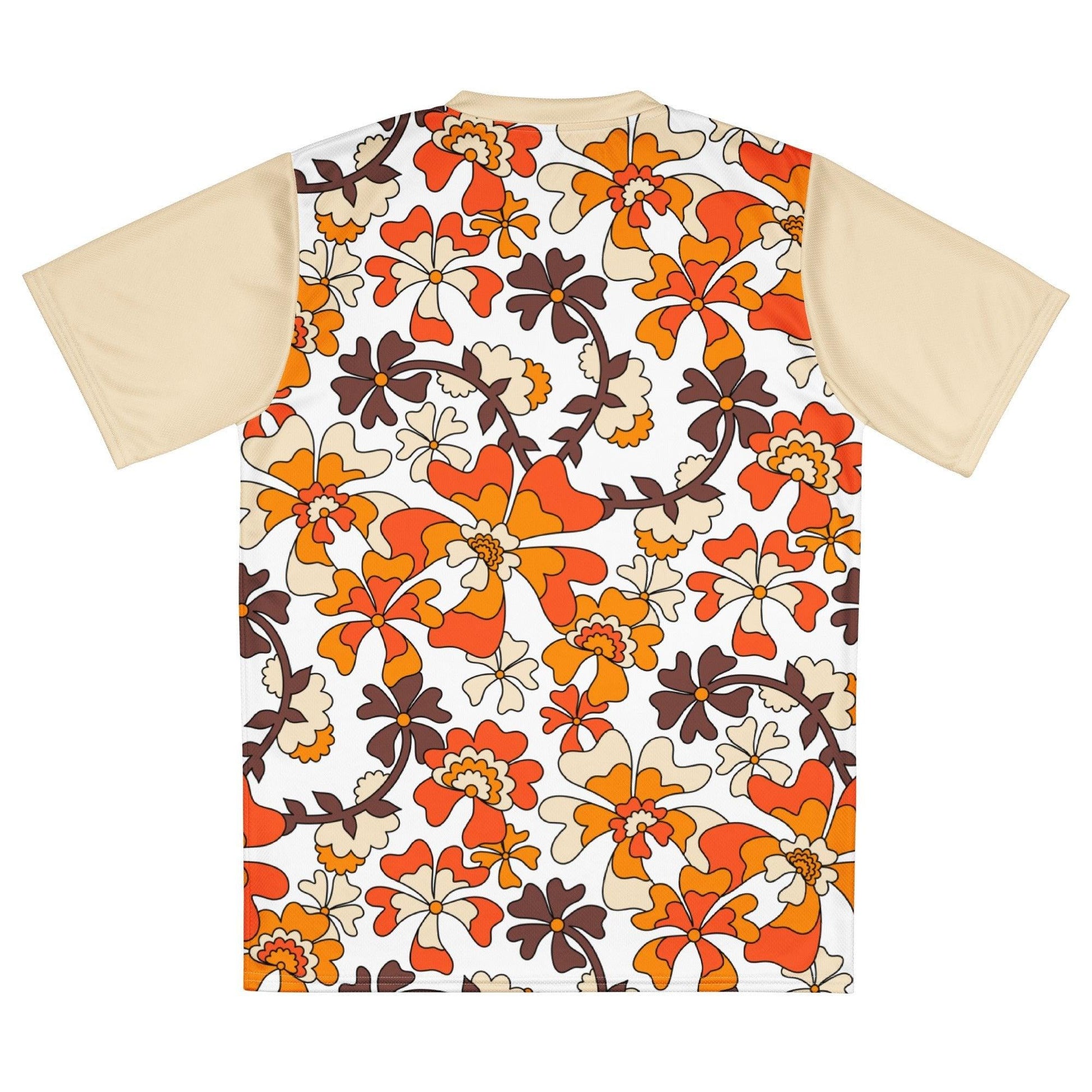 Sports Jersey - MISS PENNY orange white - Timeless floral print