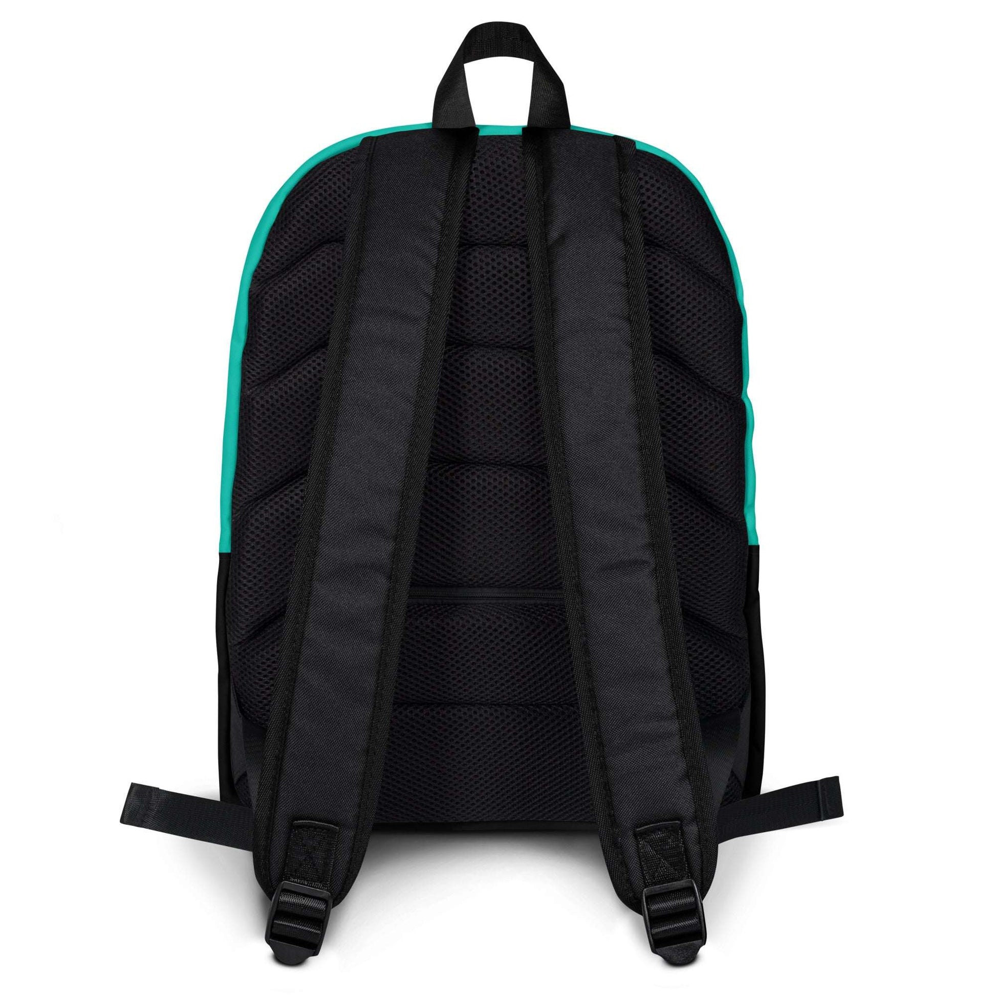 Backpack - MUSHROOM MANIA mint - Colorful mushroom print