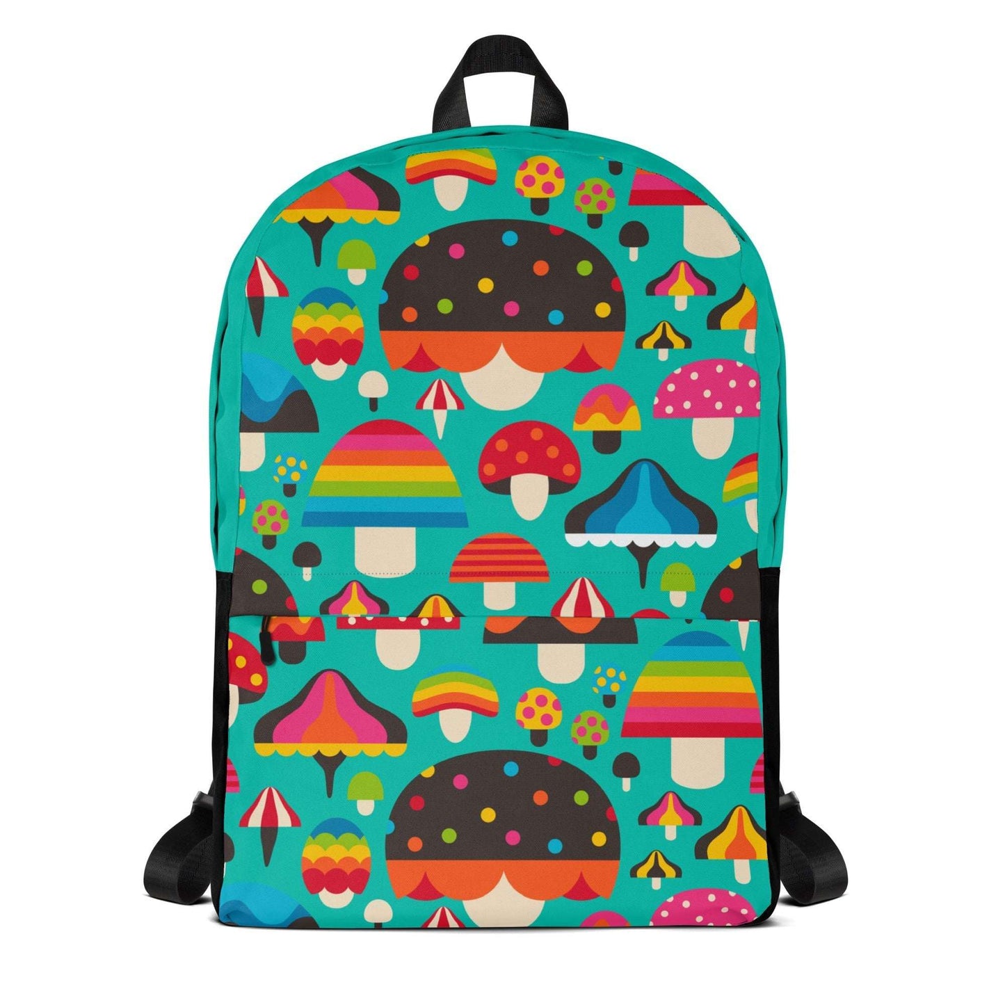 Backpack - MUSHROOM MANIA mint - Colorful mushroom print Default Title