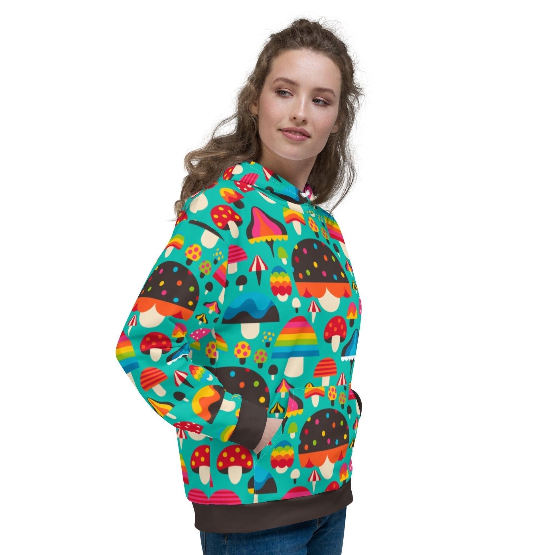 Hoodie - MUSHROOM MANIA mint