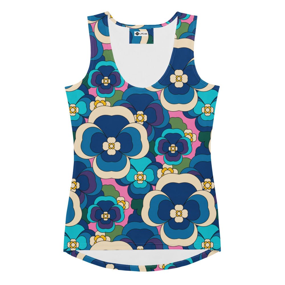 Tank Top - PANSY FANTASY blue pink