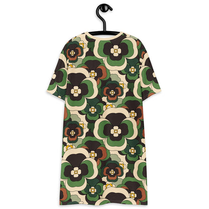 T-Shirt Dress - PANSY FANTASY green