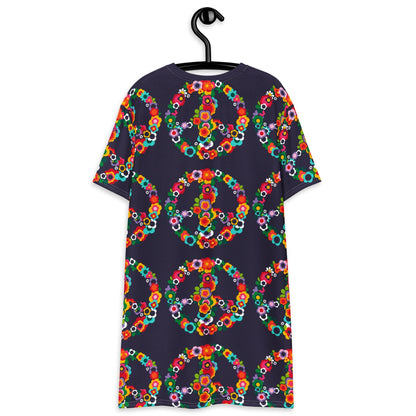 T-Shirt Dress - PEACE BLOSSOMS
