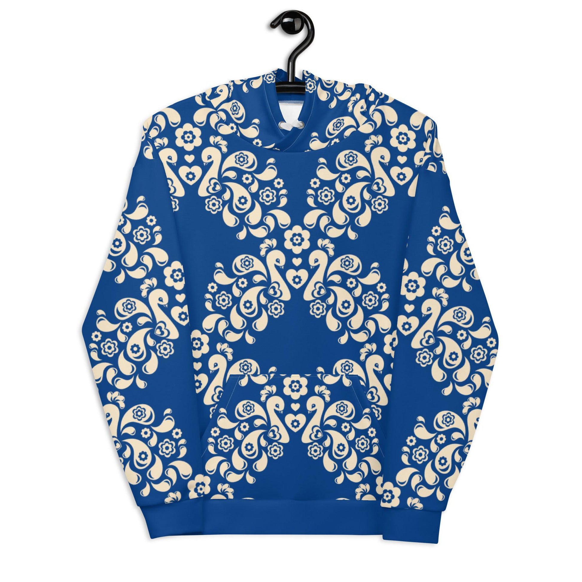 Hoodie - PEACOCK LOVE blue