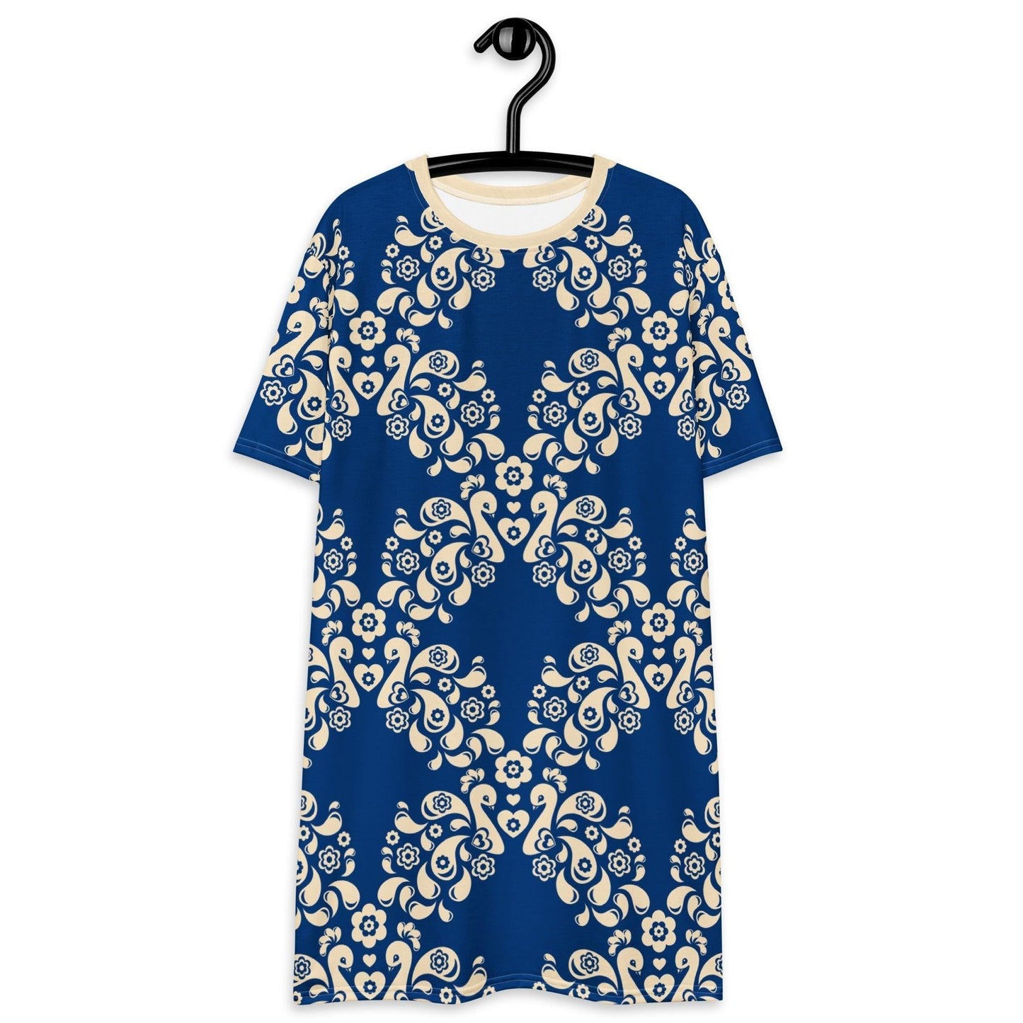 T-Shirt Dress - PEACOCK LOVE blue