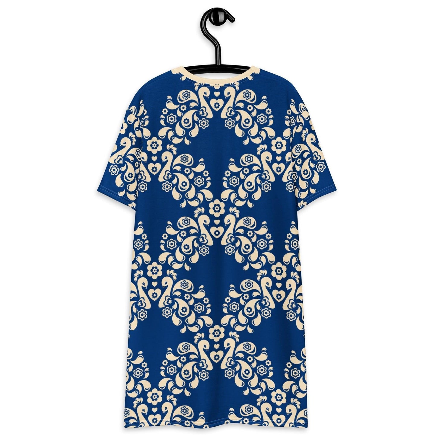 T-Shirt Dress - PEACOCK LOVE blue