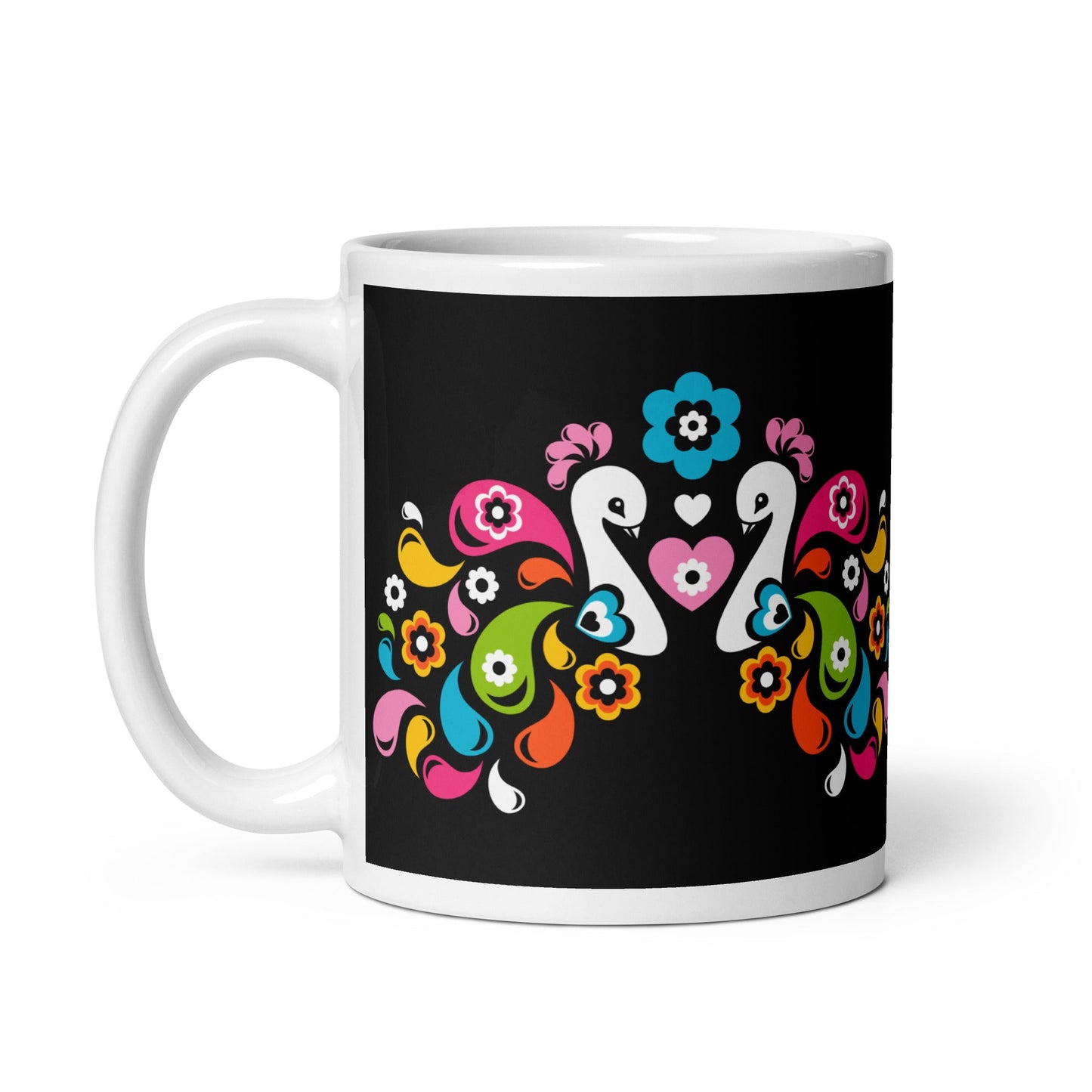 Mug - PEACOCK LOVE happy - Glorious peacock print