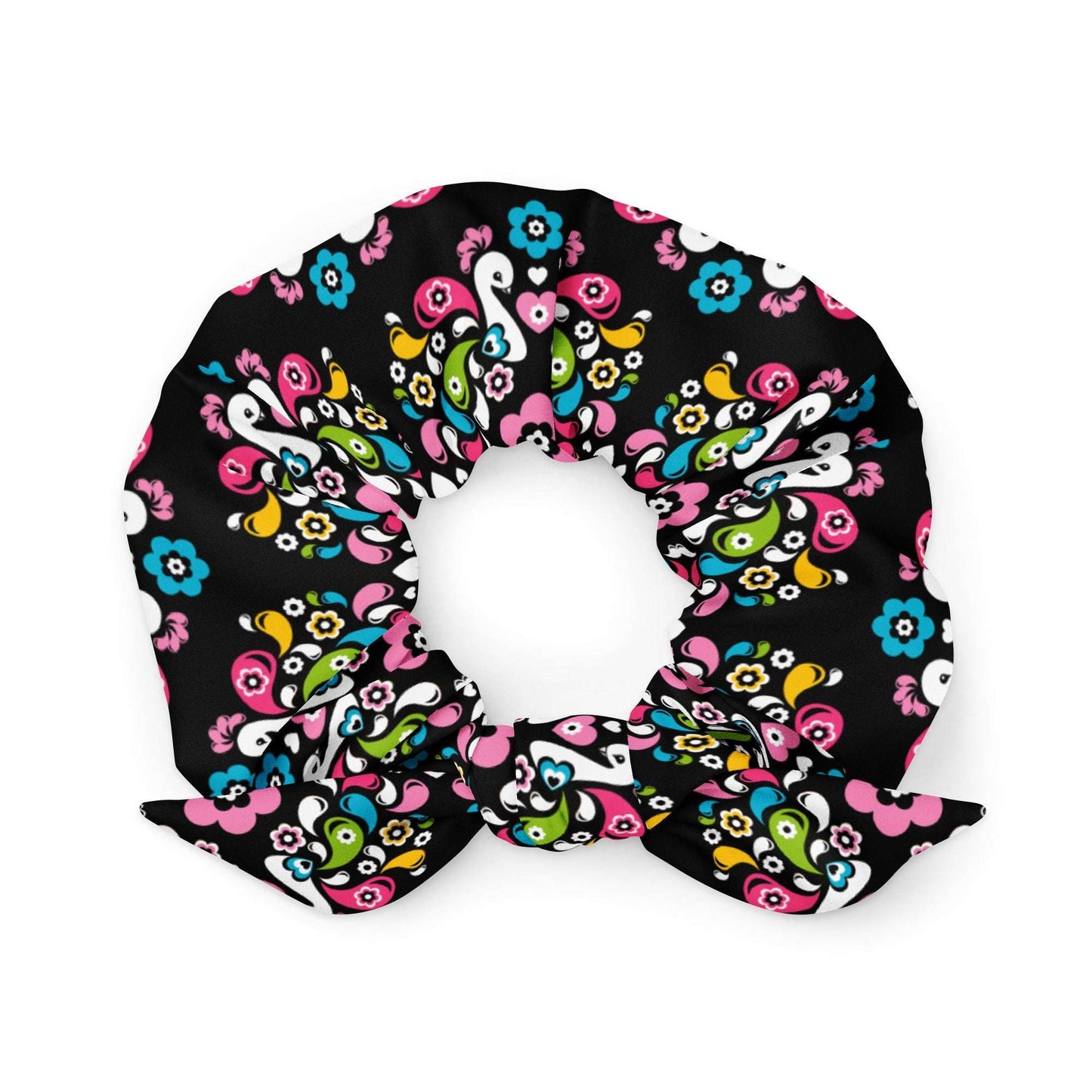 Scrunchie - PEACOCK LOVE happy - Glorious peacock print Default Title