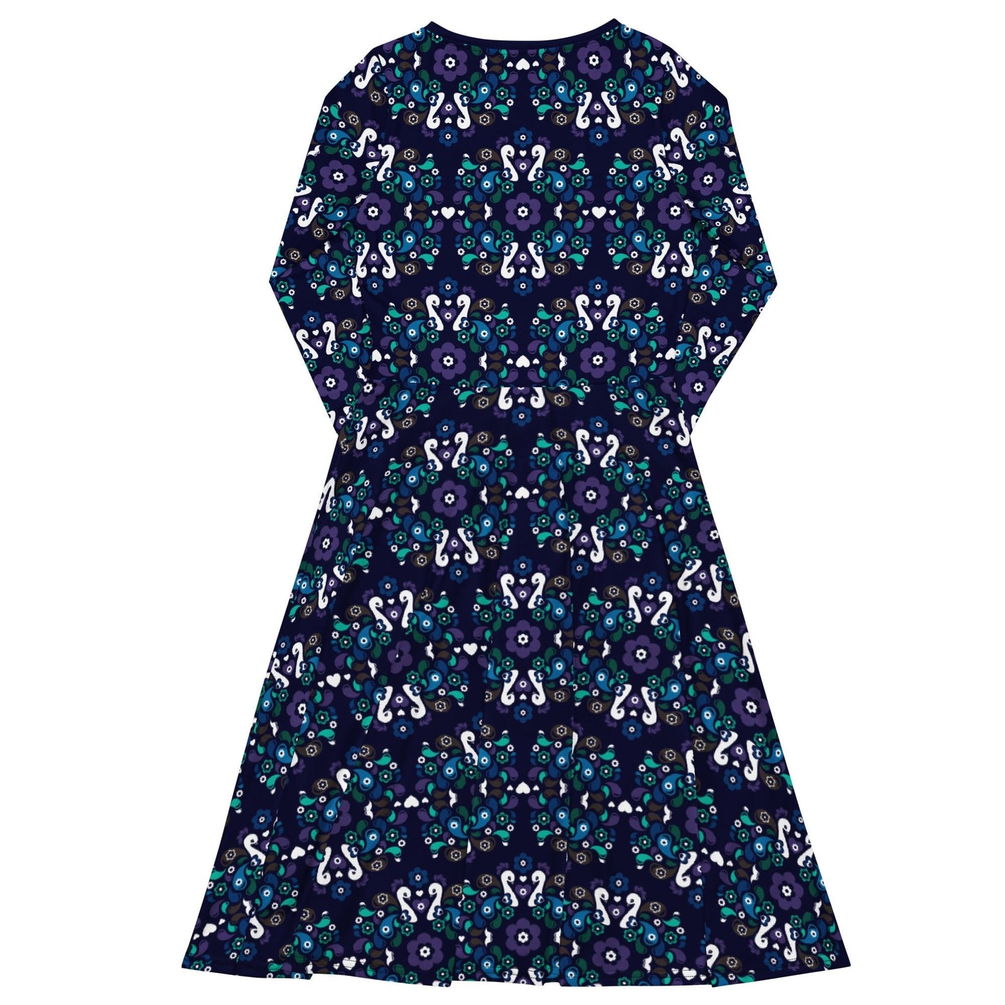 Midi Dress - PEACOCK LOVE mystic blue