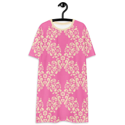 T-Shirt Dress - PEACOCK LOVE pink