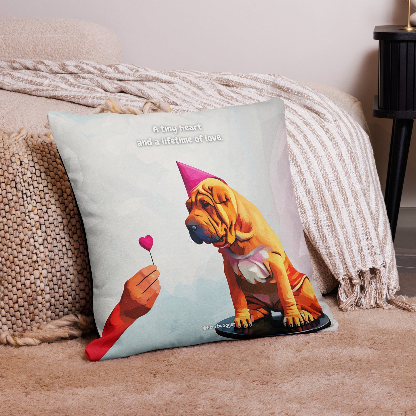 Pillow Case - A tiny heart and a lifetime of love 22″×22″