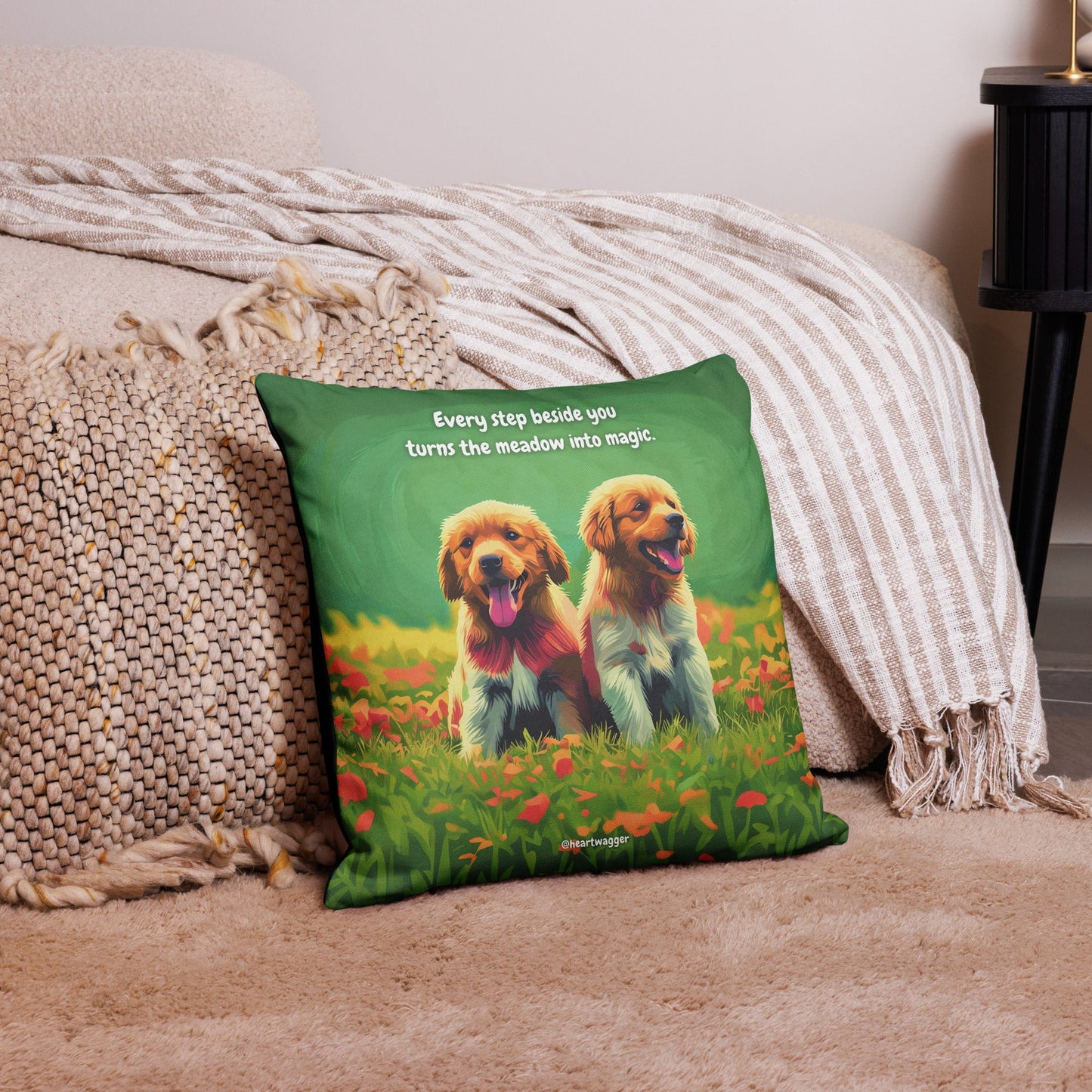 Pillow Case - Every step beside you turns the meadow into magic
