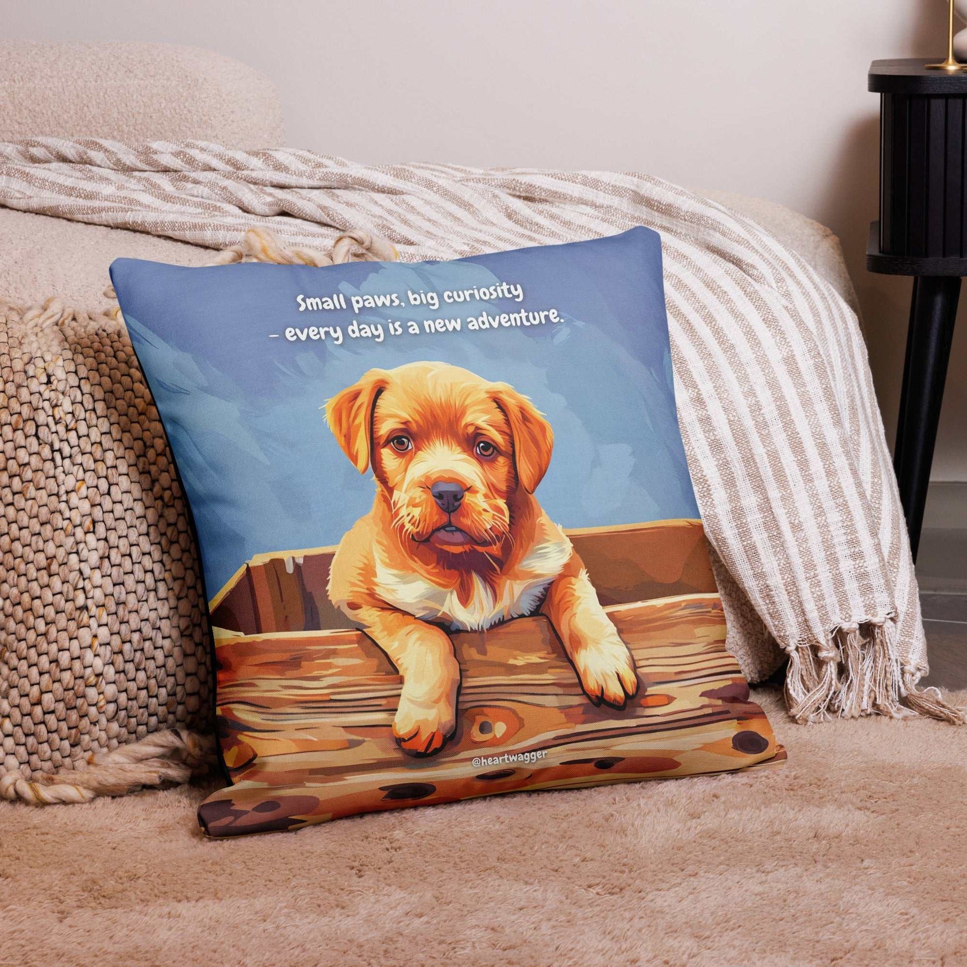 Pillow Case - Small paws, big curiosity - every day is a new adventure