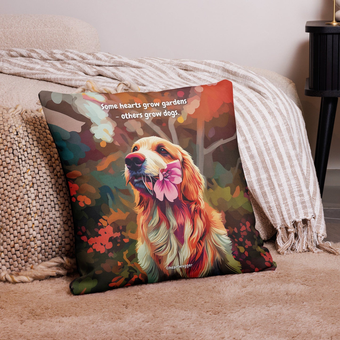 Pillow Case - Some hearts grow gardens - others grow dogs