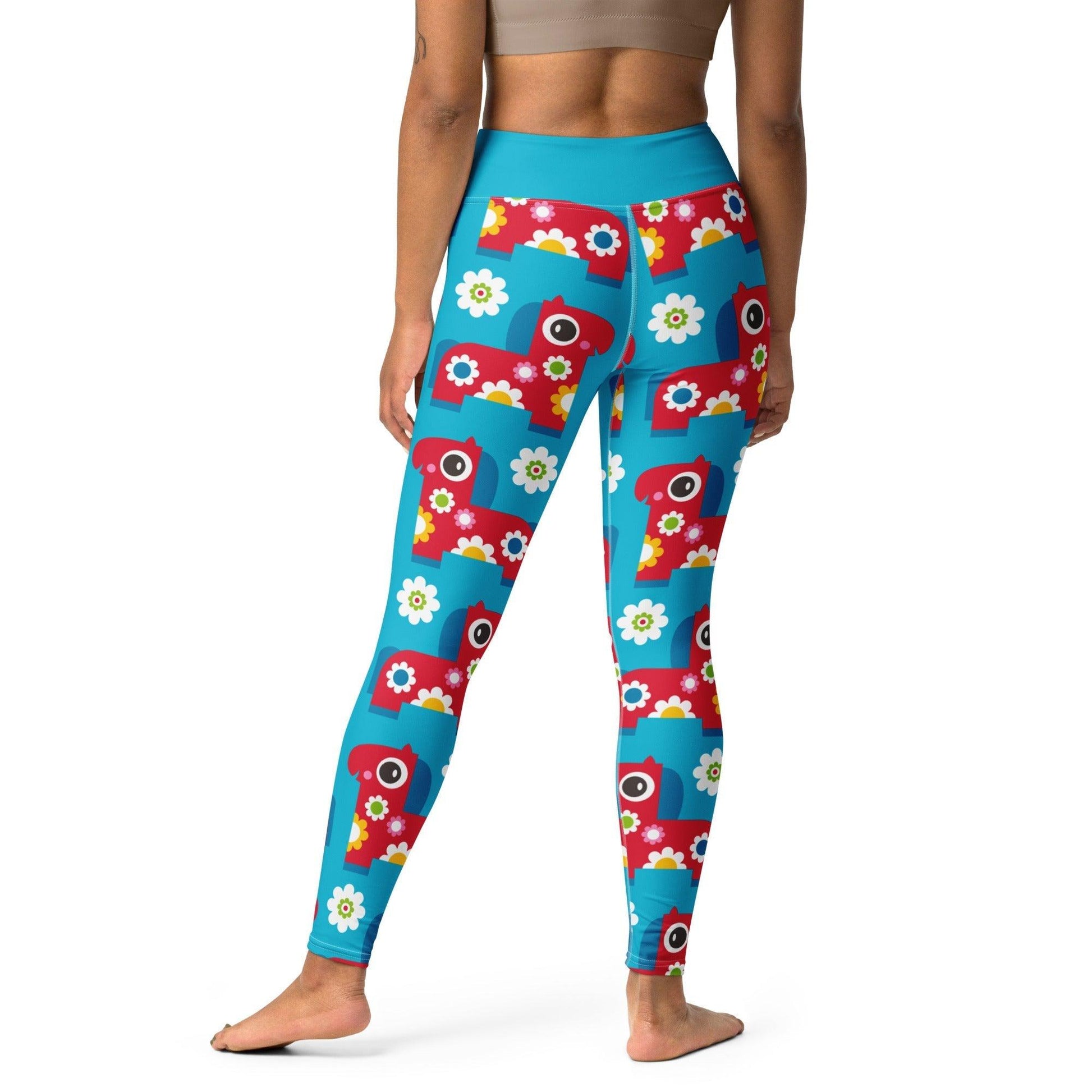 Yoga Leggings -2- PONY BLOOM turquoise