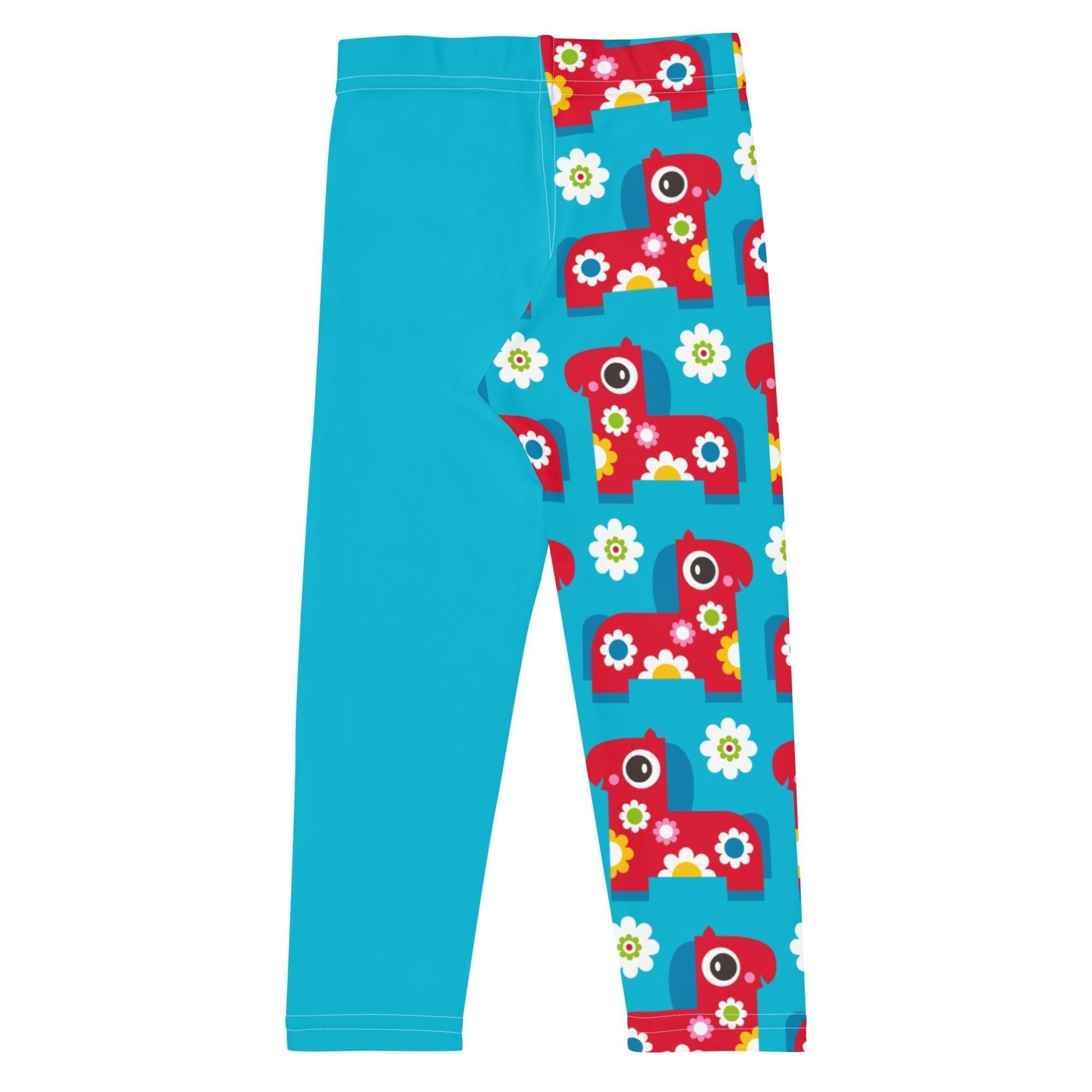 Kids' Leggings - PONY BLOOM turquoise