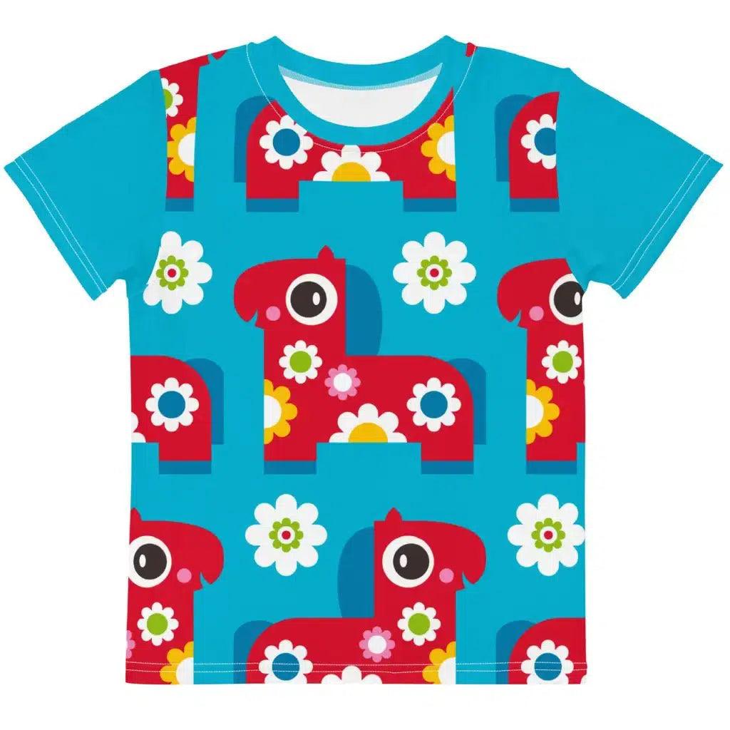 Kids' T-Shirt - PONY BLOOM turquoise