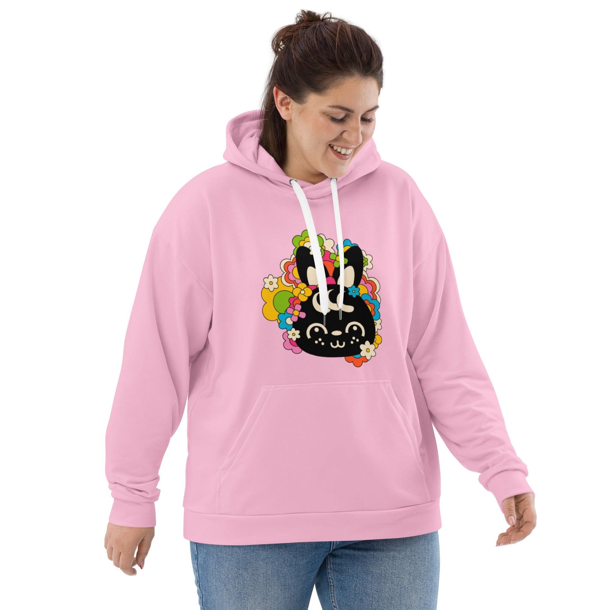 Hoodie - POPBUNNY pink (just bunny)