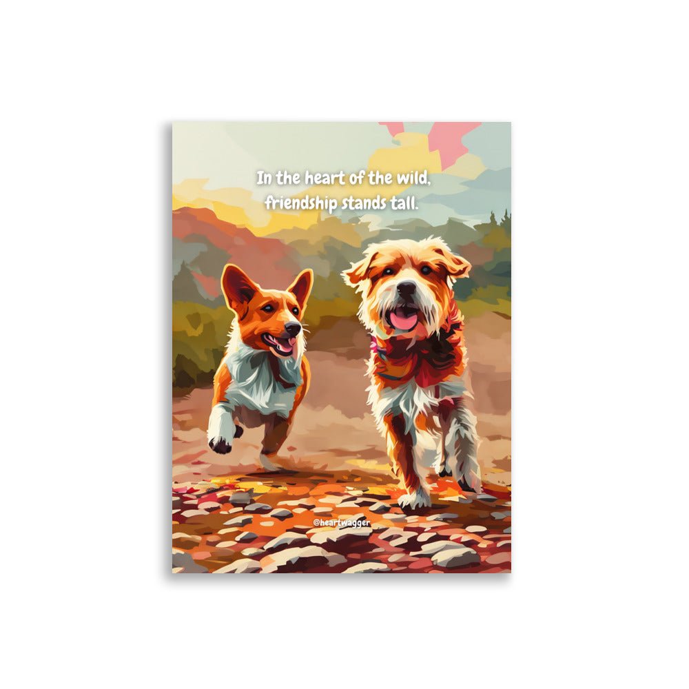 Poster - In the heart of the wild, friendship stands tall 30×40 cm