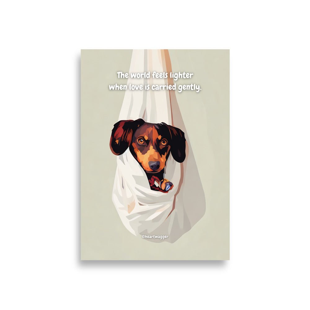 Poster - The world feels lighter when love is carried gently A1 (59.4×84.1 cm)