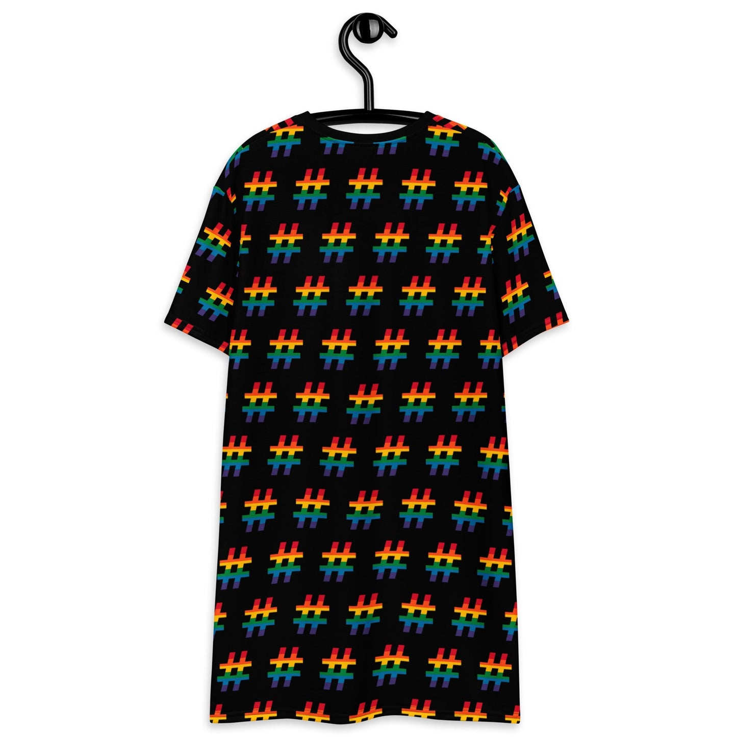 T-Shirt Dress - #RAINBOW black