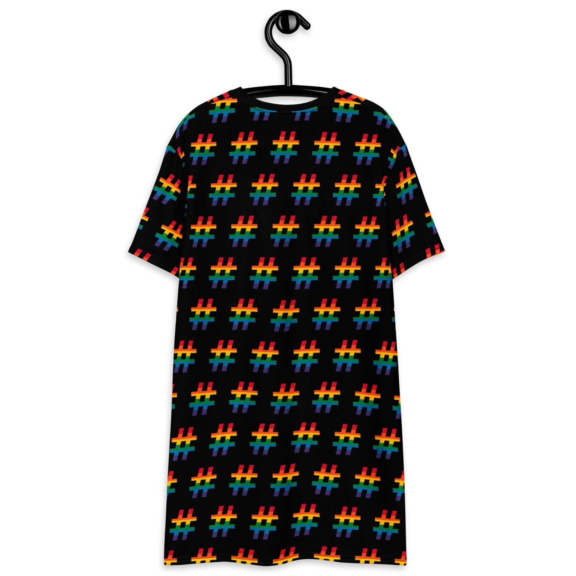 T-Shirt Dress - #RAINBOW black