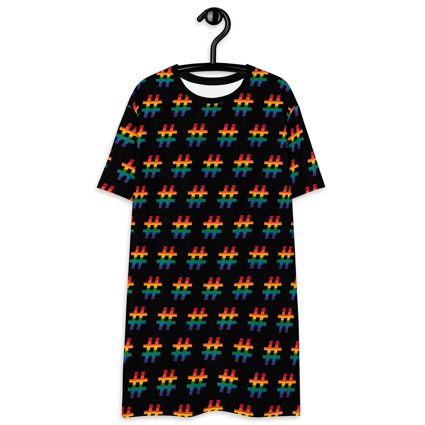 T-Shirt Dress - #RAINBOW black