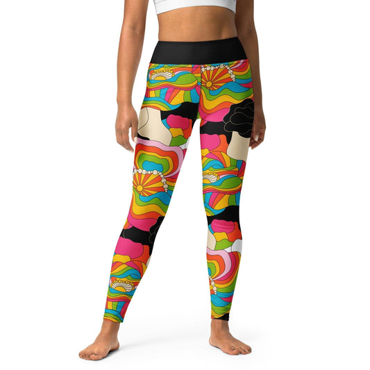 Yoga Leggings -2- RAINBOW POPPY