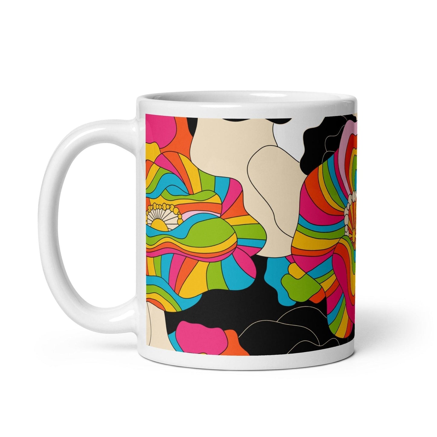 Mug - RAINBOW POPPY - Bold rainbow poppies print