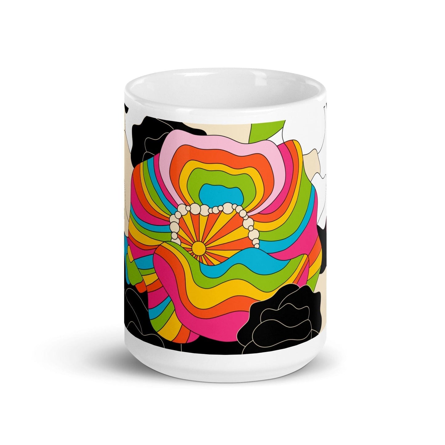 Mug - RAINBOW POPPY - Bold rainbow poppies print