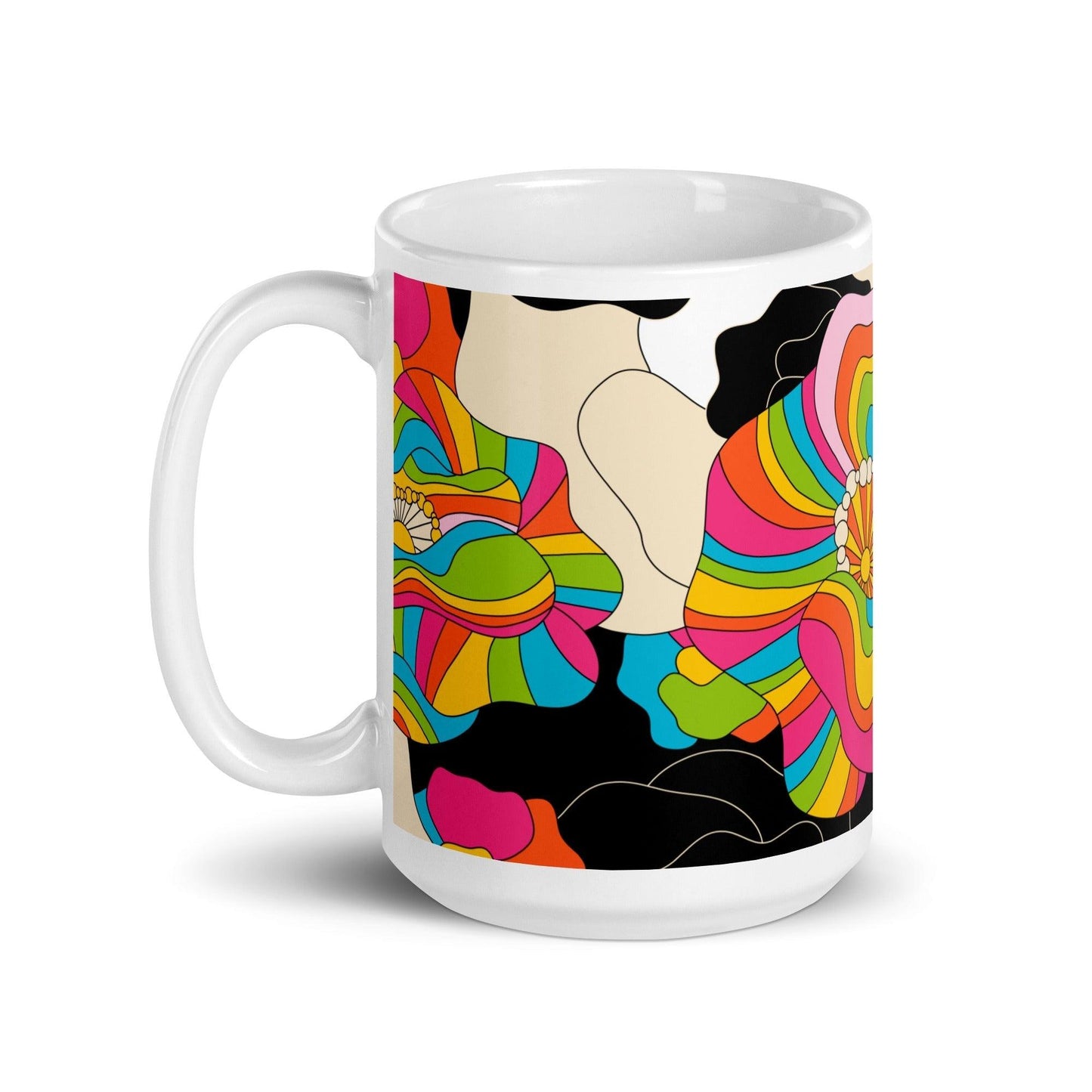 Mug - RAINBOW POPPY - Bold rainbow poppies print