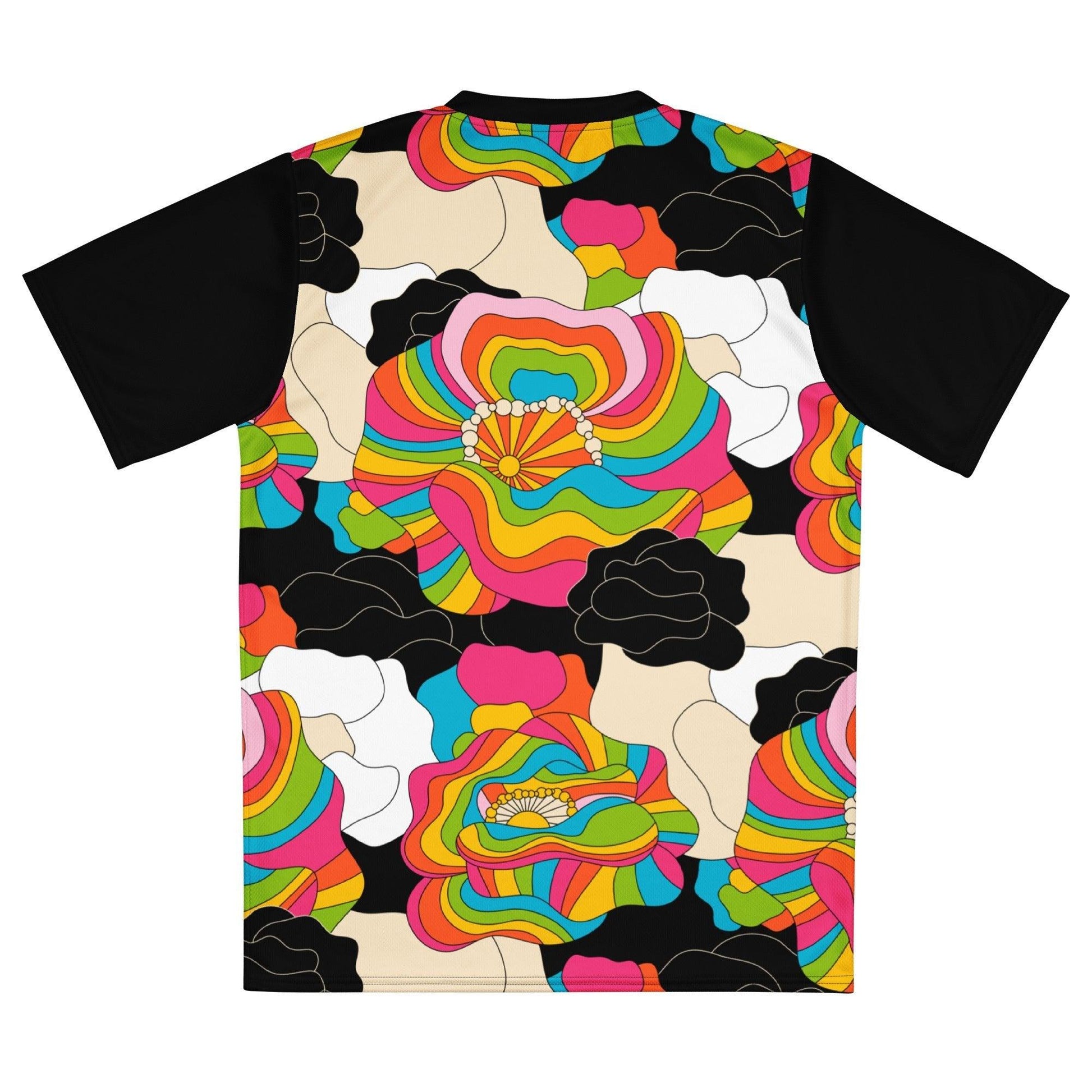 Sports Jersey - RAINBOW POPPY - Bold rainbow poppies print