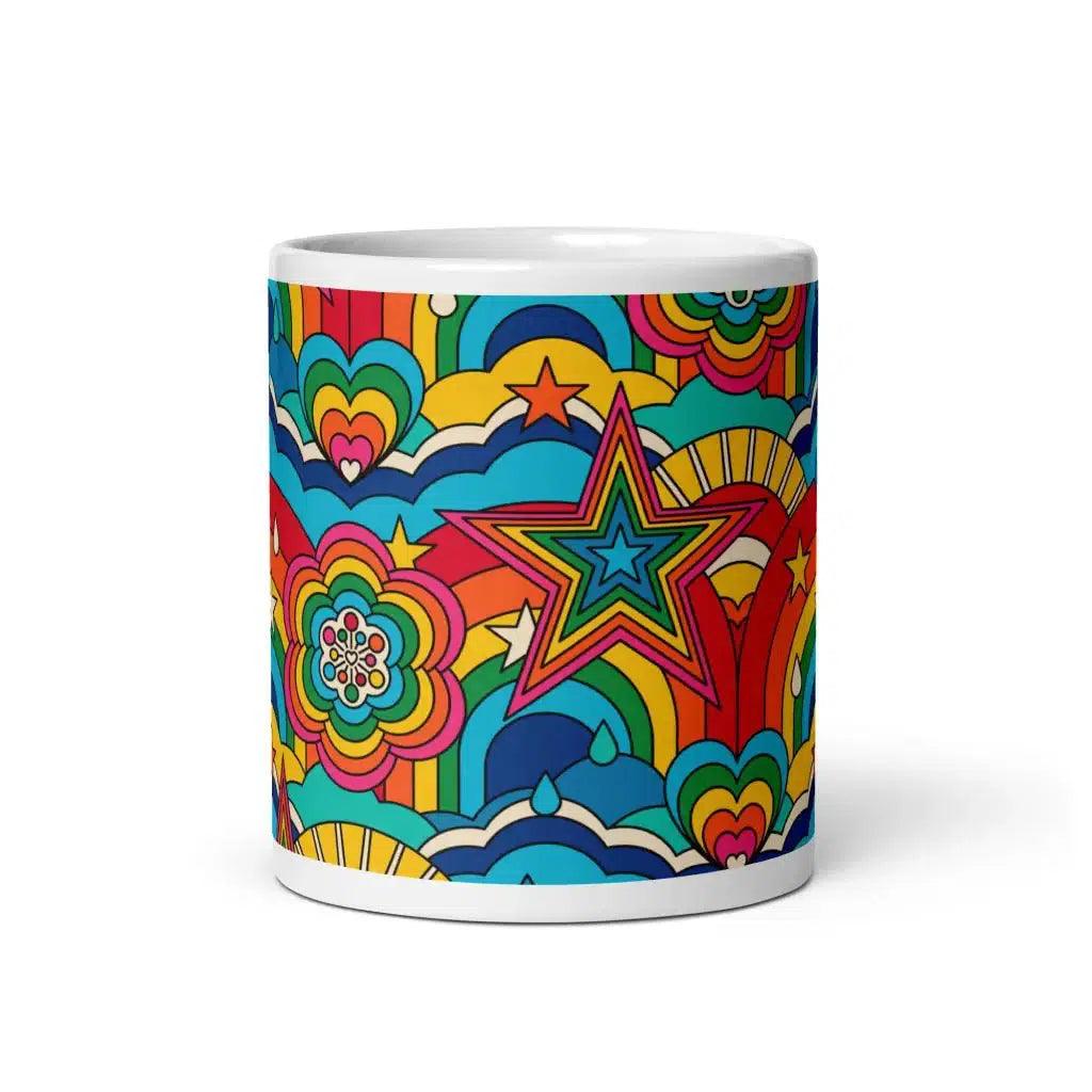 Mug - RAINBOW RAVE - Bold rainbow sky print