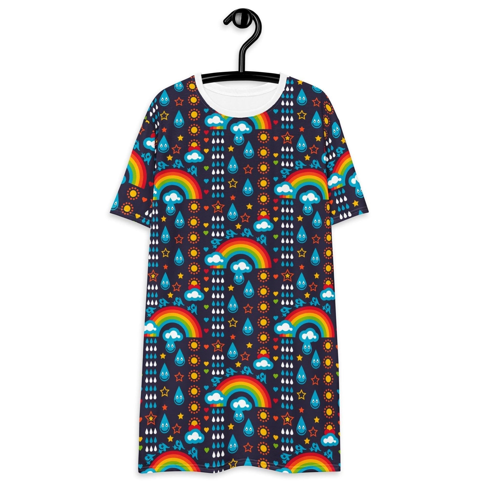T-Shirt Dress - RAINBOWPHANT blue
