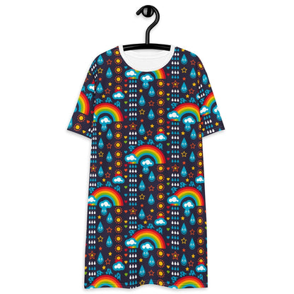 T-Shirt Dress - RAINBOWPHANT blue