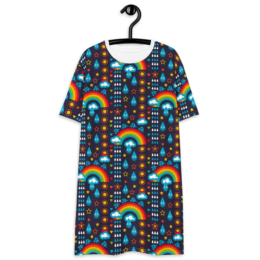 T-Shirt Dress - RAINBOWPHANT blue