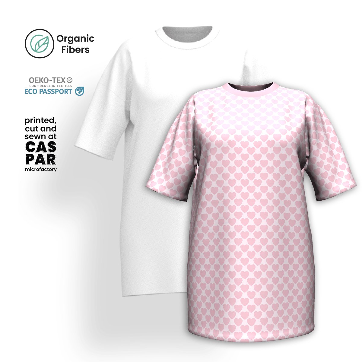 ELLIE LOVE tender pink - Organic Cotton T-Shirt Dress | SHALMIAK