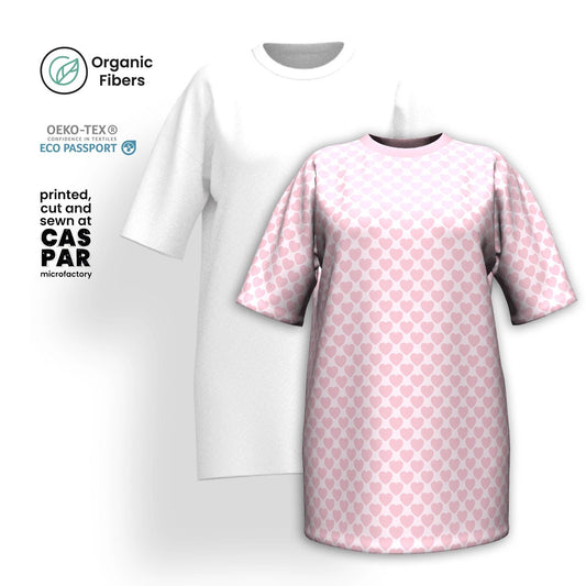 ELLIE LOVE tender pink - Organic Cotton T-Shirt Dress | SHALMIAK