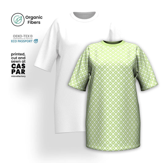 ELLIE LUCK tender green - Organic Cotton T-Shirt Dress | SHALMIAK