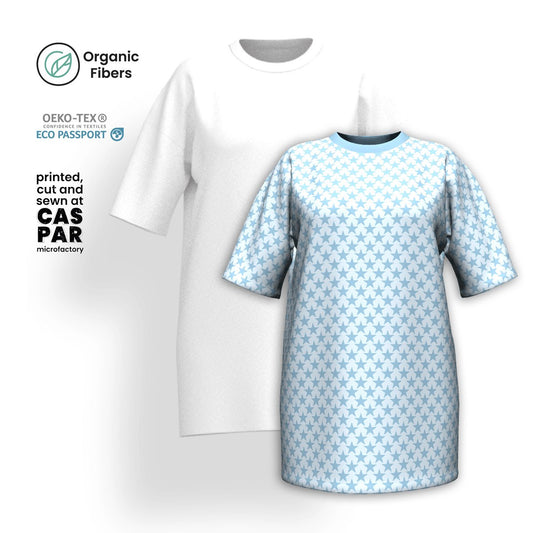 ELLIE STAR tender blue - Organic Cotton T-Shirt Dress | SHALMIAK