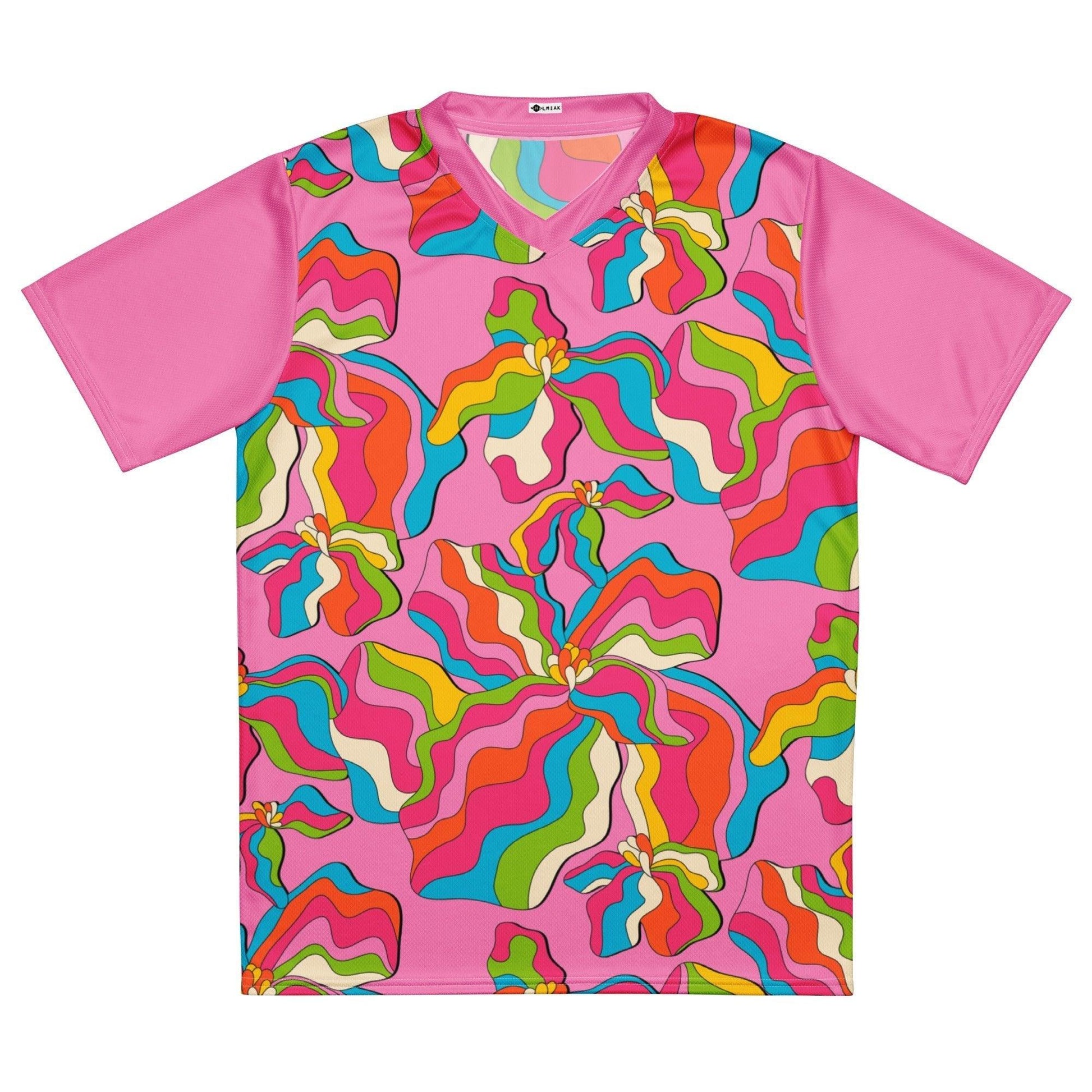 Sports Jersey - SASSY IRIS pink - Bold iris flower print 6XL