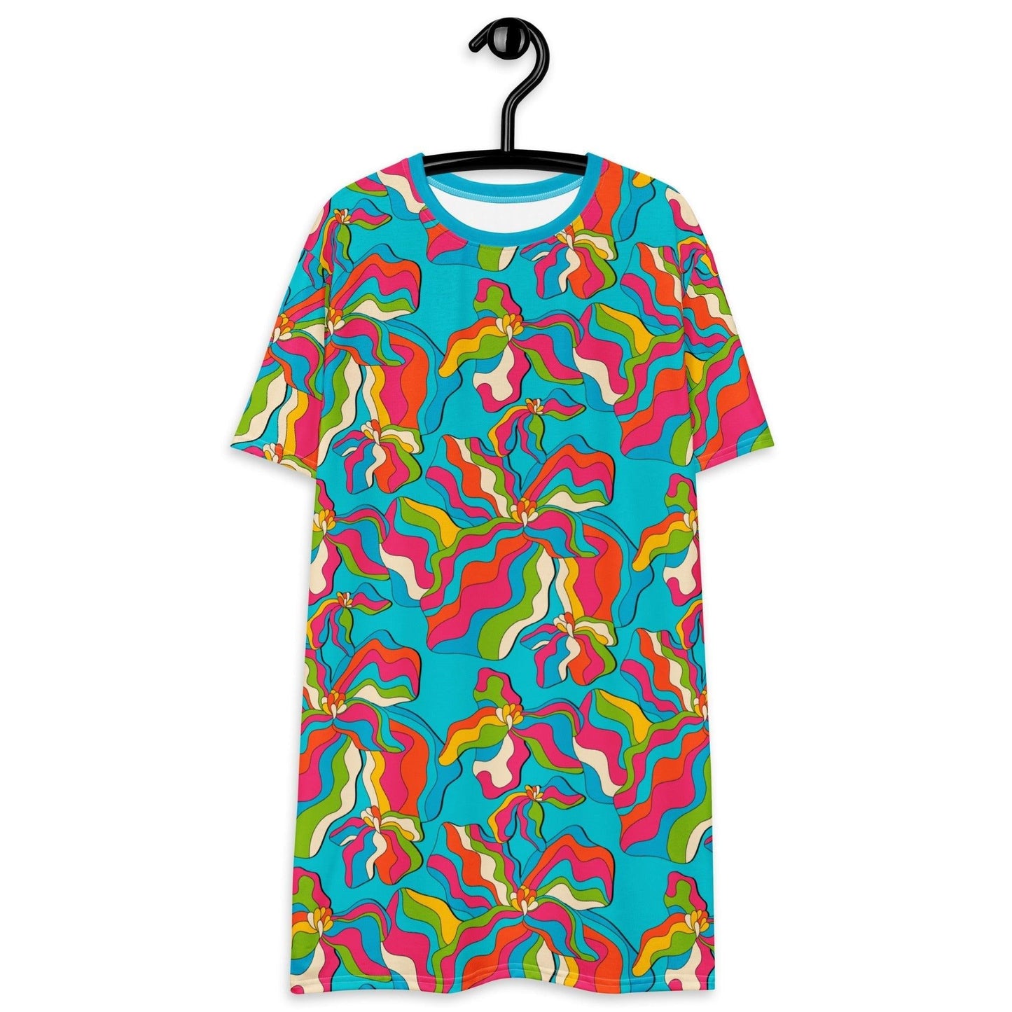 T-Shirt Dress - SASSY IRIS turquoise