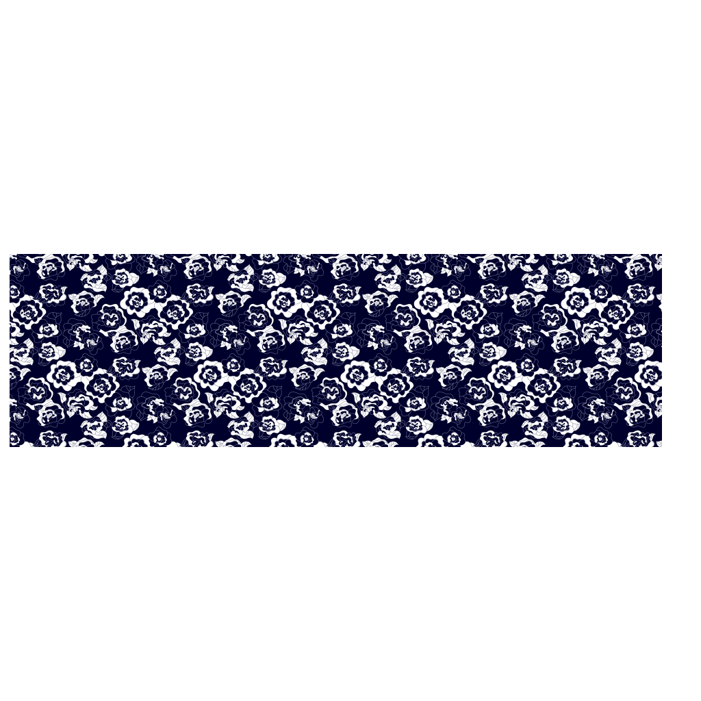 Scarf - SERENITY navy - Simple elegant flower print