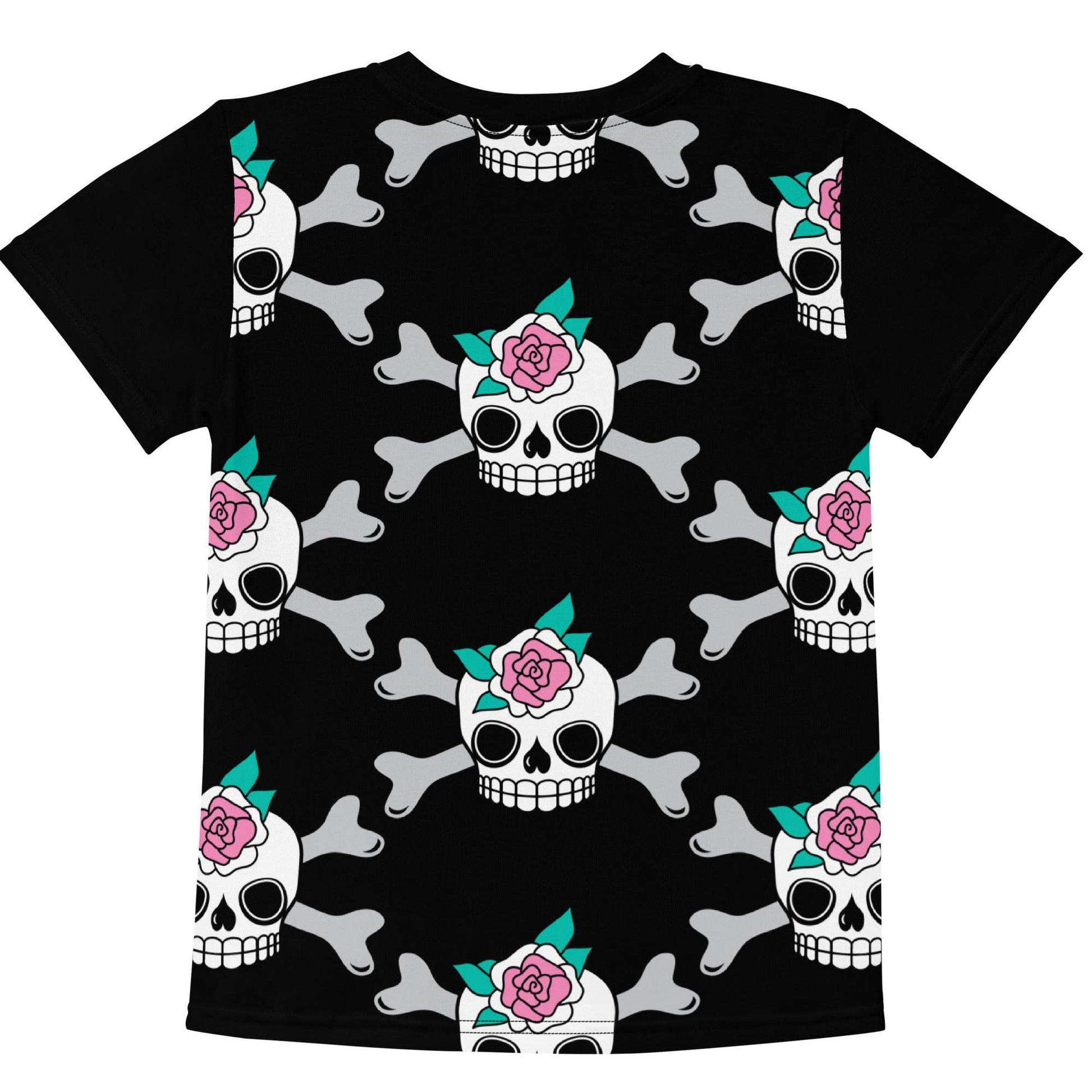 Kids' T-Shirt - SKULLROSE black