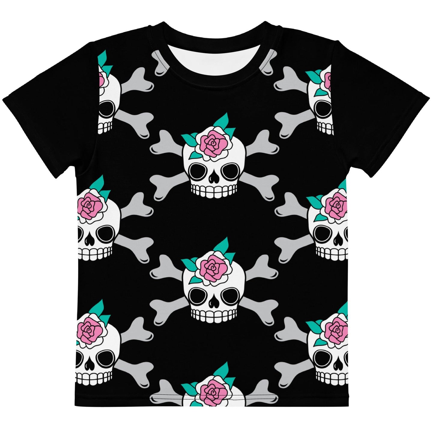Kids' T-Shirt - SKULLROSE black
