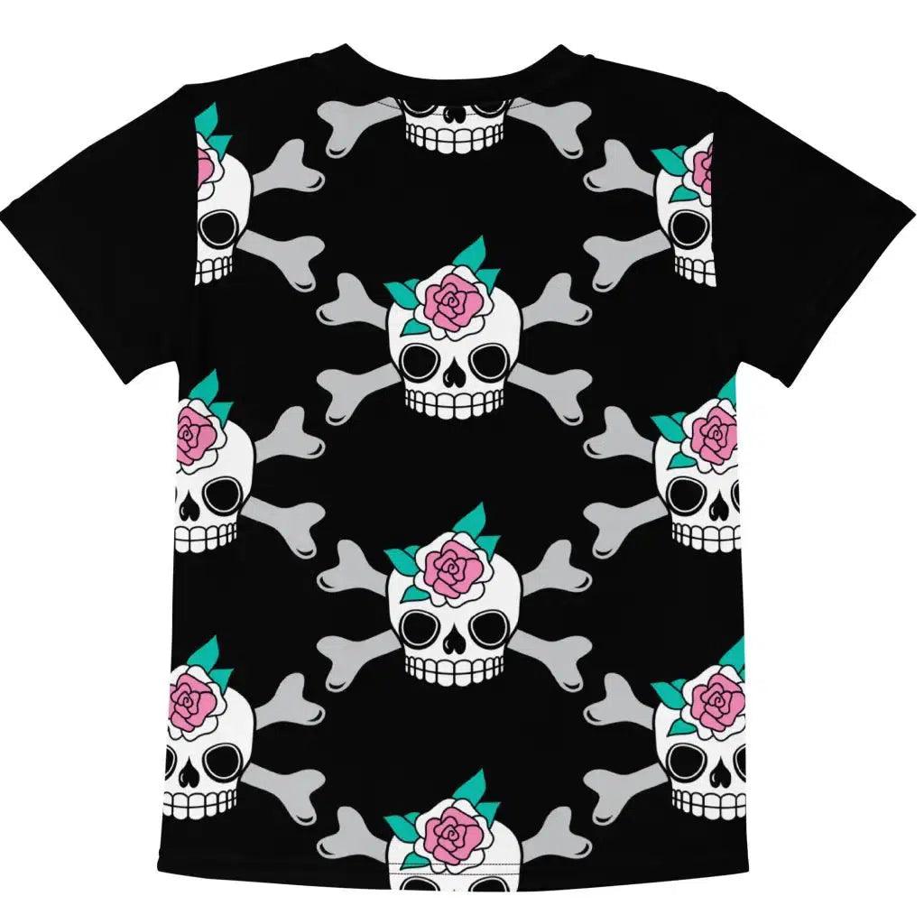 Kids' T-Shirt - SKULLROSE black